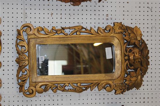 Small gilt carved wall mirror